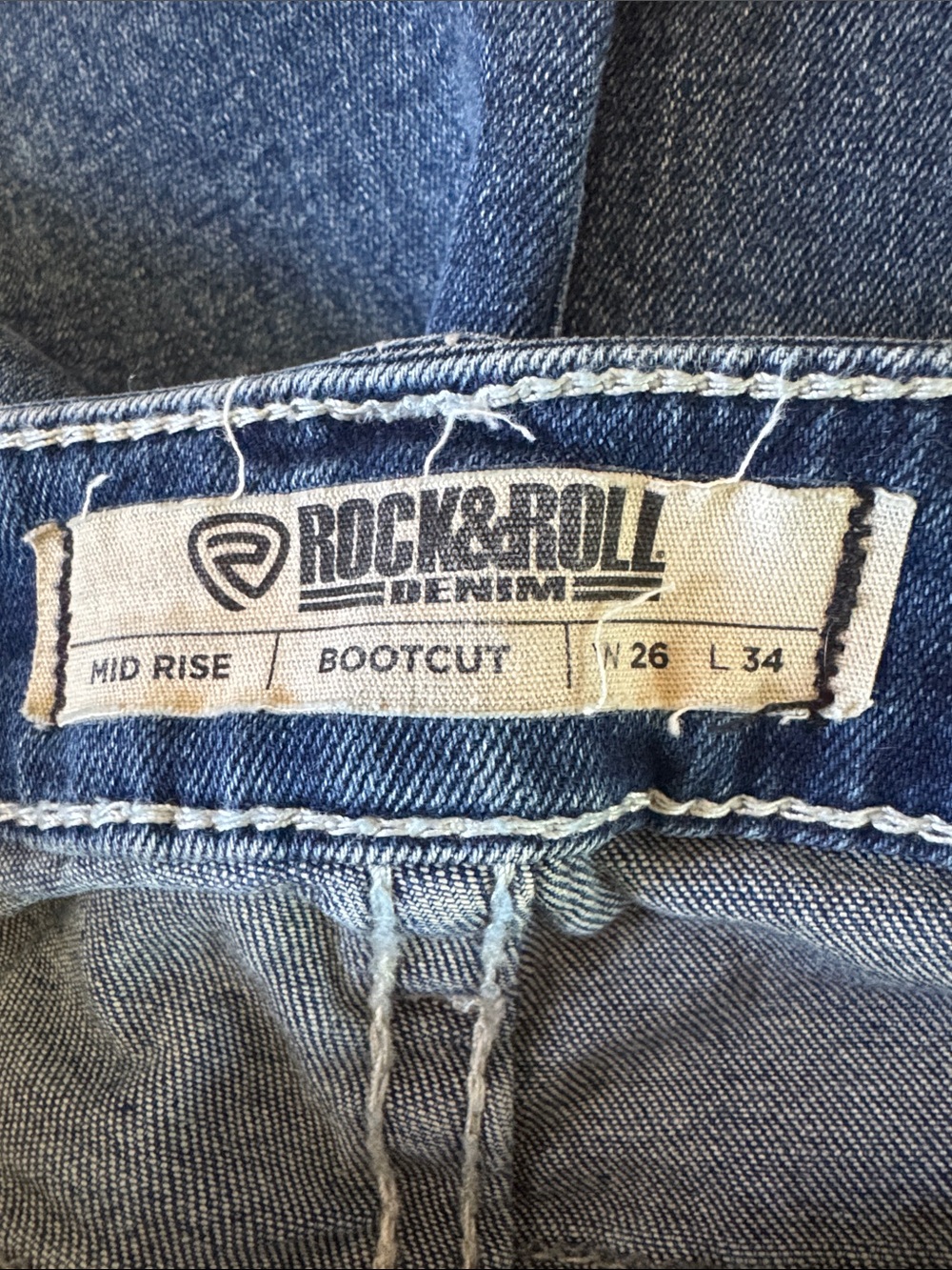 Rock & Roll Denim Horse Embroidered Pocket Flare Jeans - Picture 9 of 9